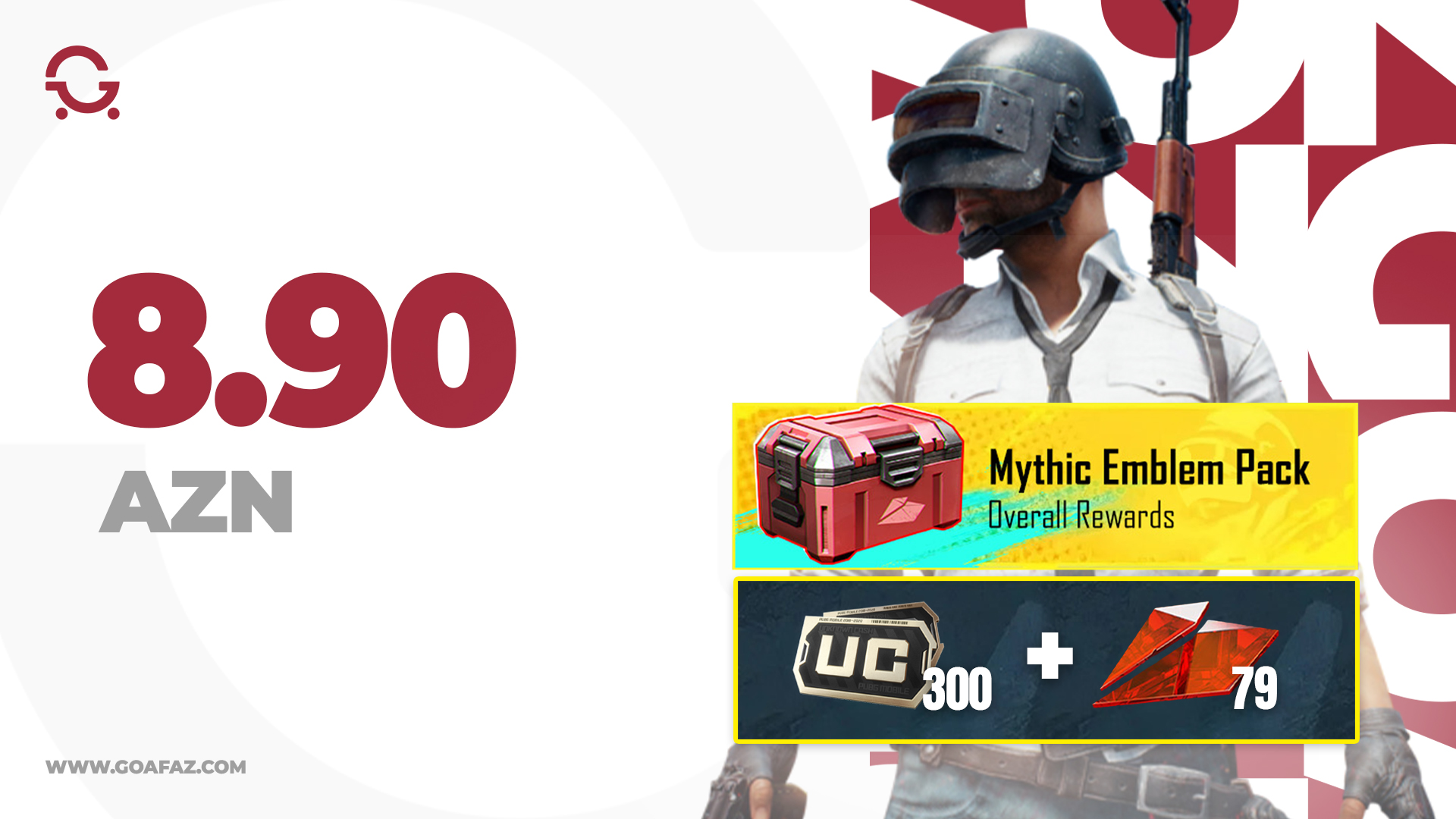 Pubg Mobile 300 UC + 79 Emblem Parçacığı