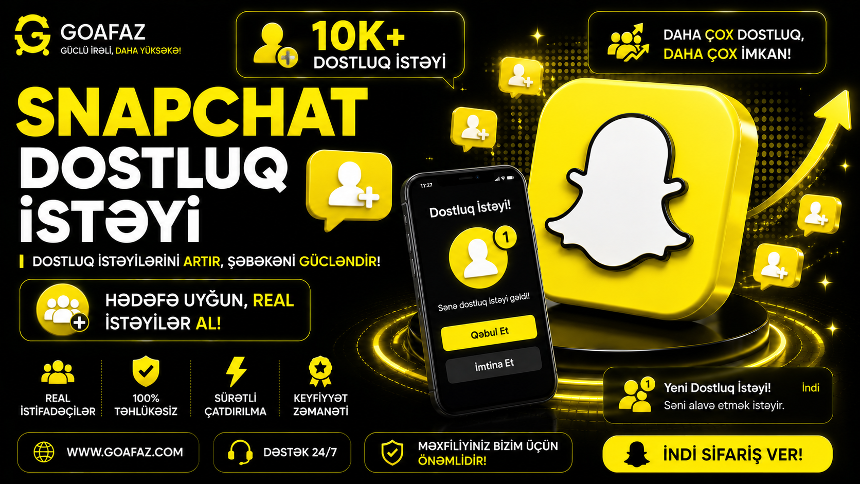 Snapchat Dostluq İstəyi