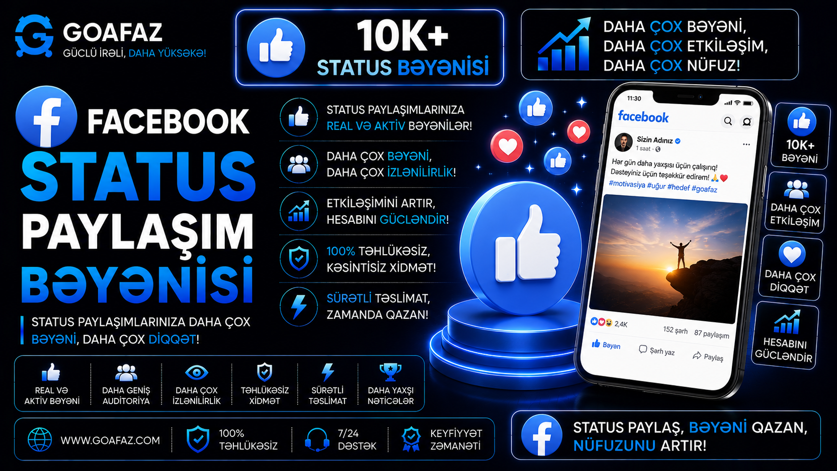 Facebook Status Paylaşım Bəyənisi