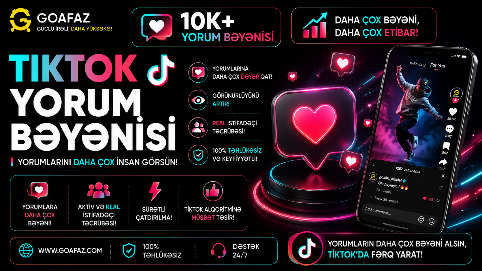 TikTok Yorum Bəyənisi