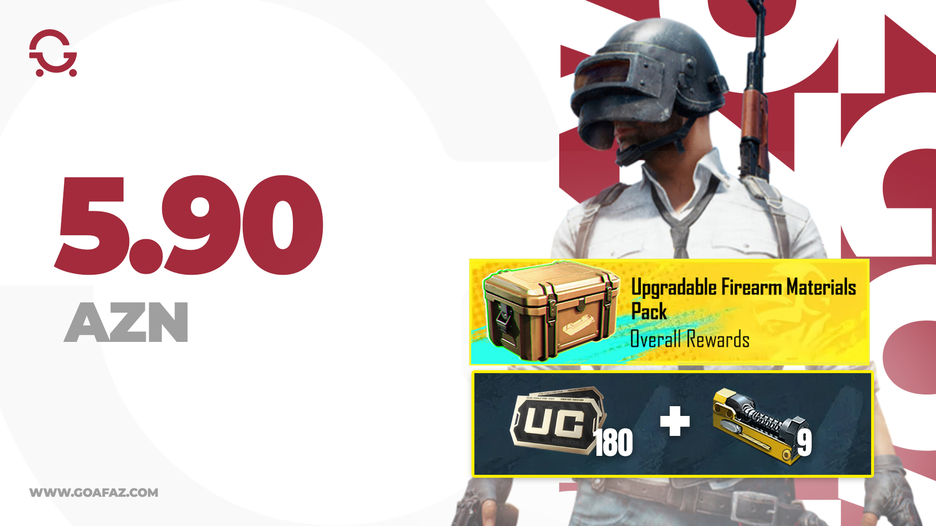 Pubg Mobile 180 UC + 9 Material Parçacığı