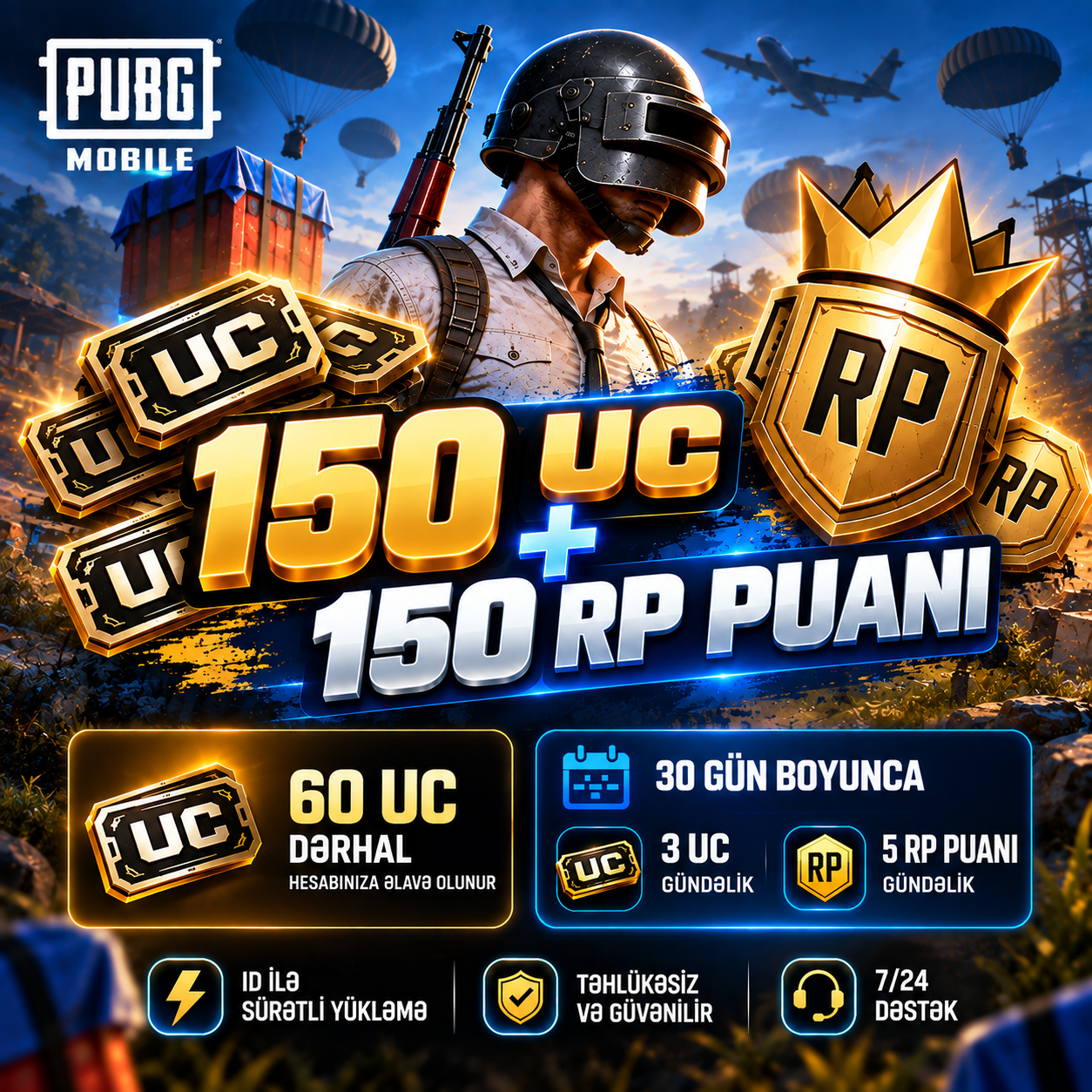 150 UC + 150 RP PUAN